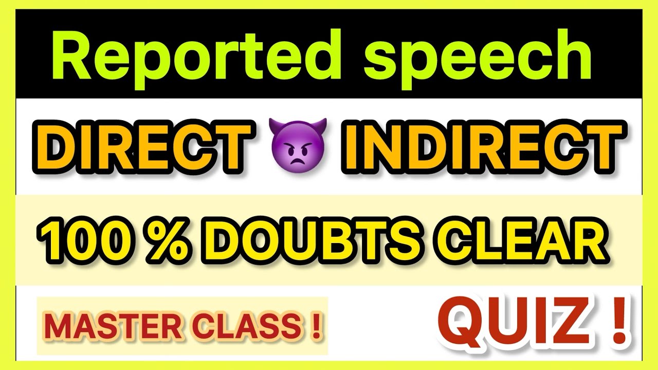 MCQ on Reported Speech &ndash; Choose the Correct Indirect Speech | English Grammar Quiz with Answers