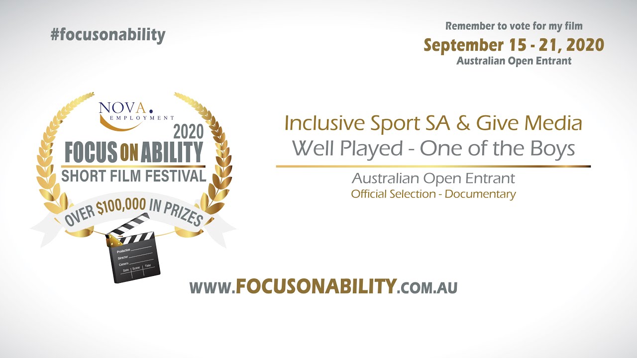 Inclusive Sport SA & Give Media - Well Played - One of the Boys