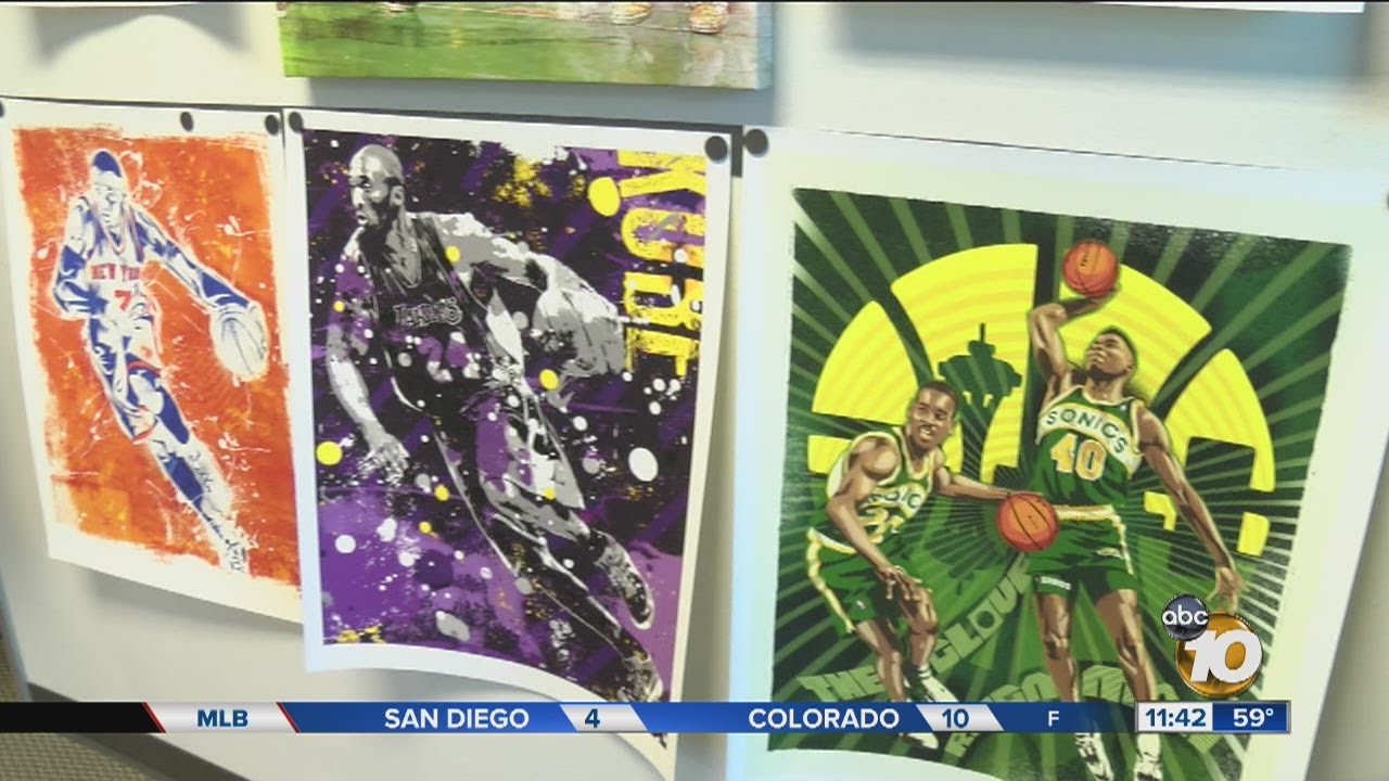 Local company combines sports and art: RareInk puts favorite teams, players on canvas