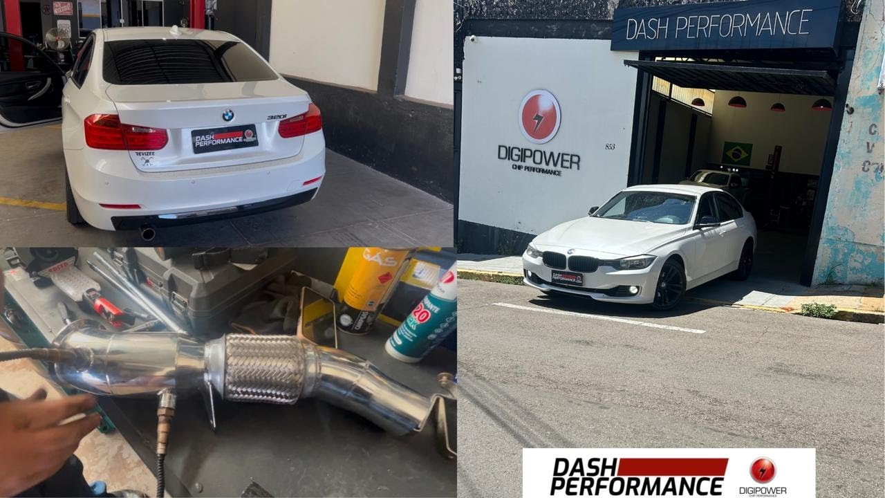 BMW 320i COM DOWNPIPE DPW FULL INOX 304 E POPS AND BANGS - SAINDO PRA TESTAR E INSTALAÇÃO!!