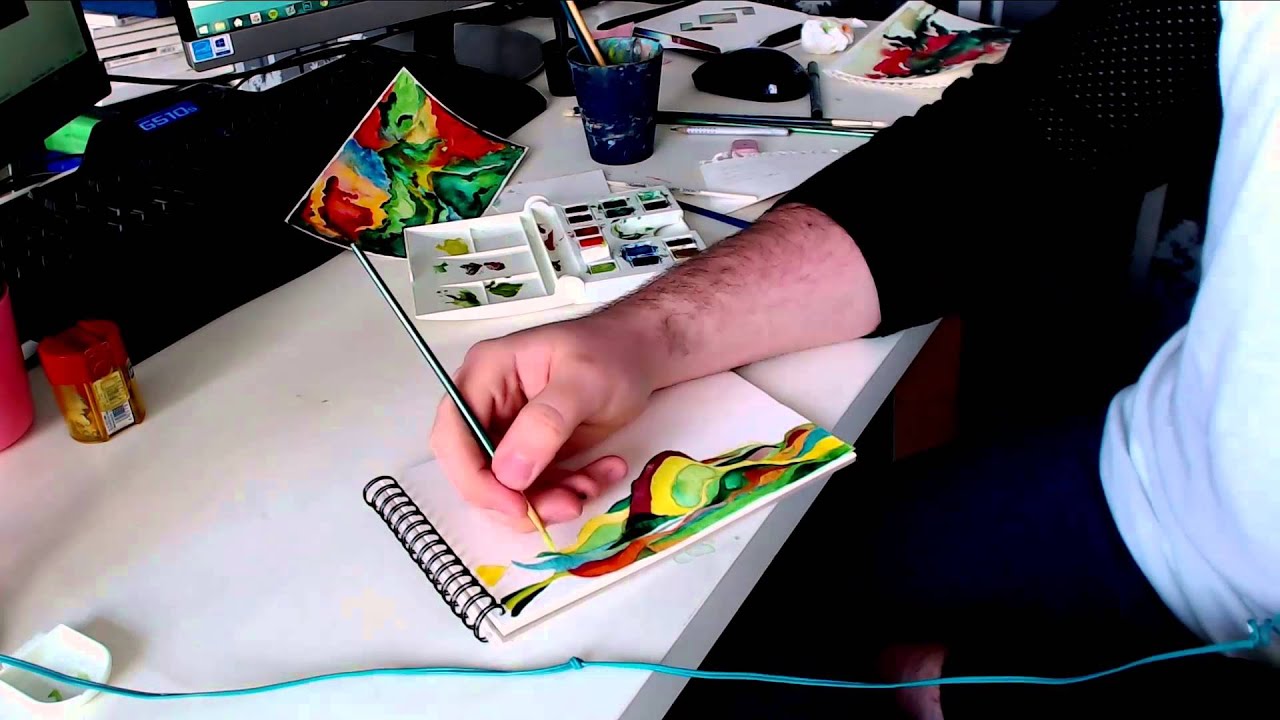 abstract landscape speed painting
