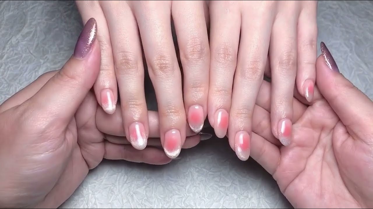 Ignatia Nails - Nail Art Bareng Subscribe | Cat Eye Nail Art mix Blush Nail Art