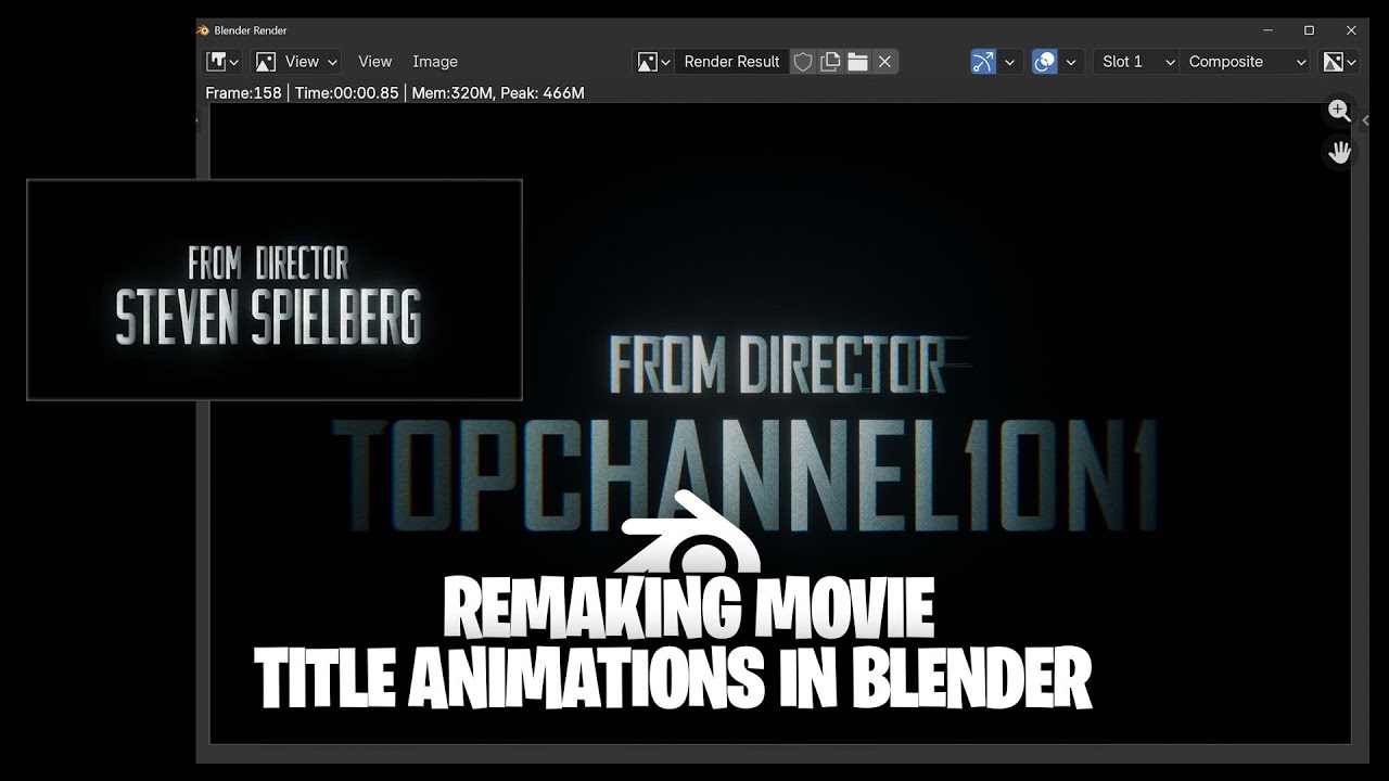 recreating Steven Spielberg's Disclosure Day trailer title sequence in blender