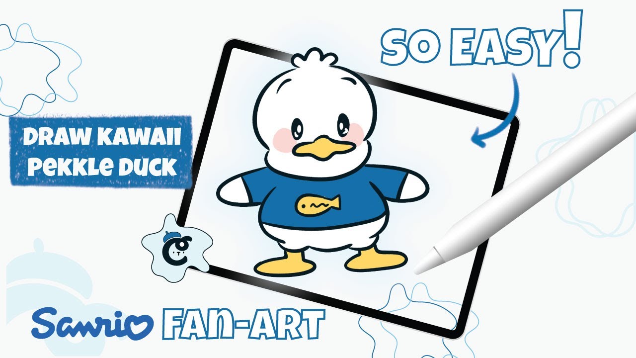 How to Draw Pekkle Duck | Easy Sanrio Fanart Tutorial for Beginners 🎨✨