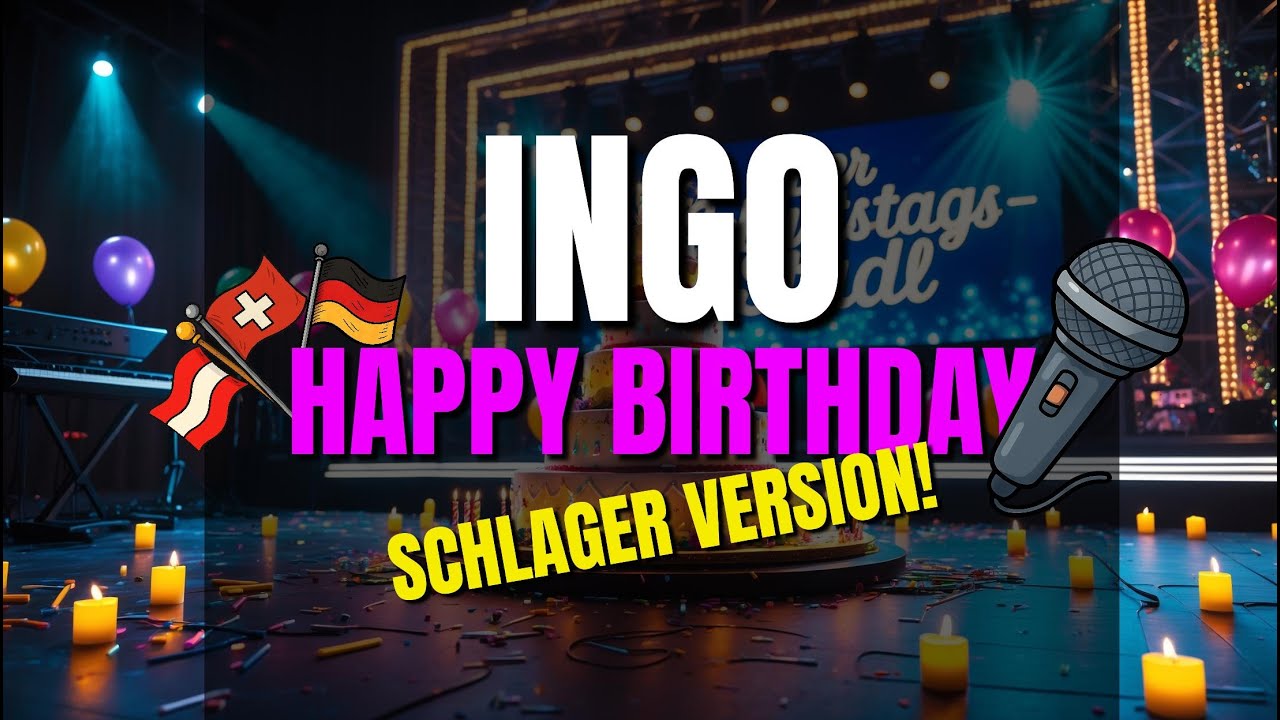 🎉 Herzlichen Glückwunsch zum Geburtstag, Ingo! | Dein Geburtstagslied im Schlagerstil 🎶