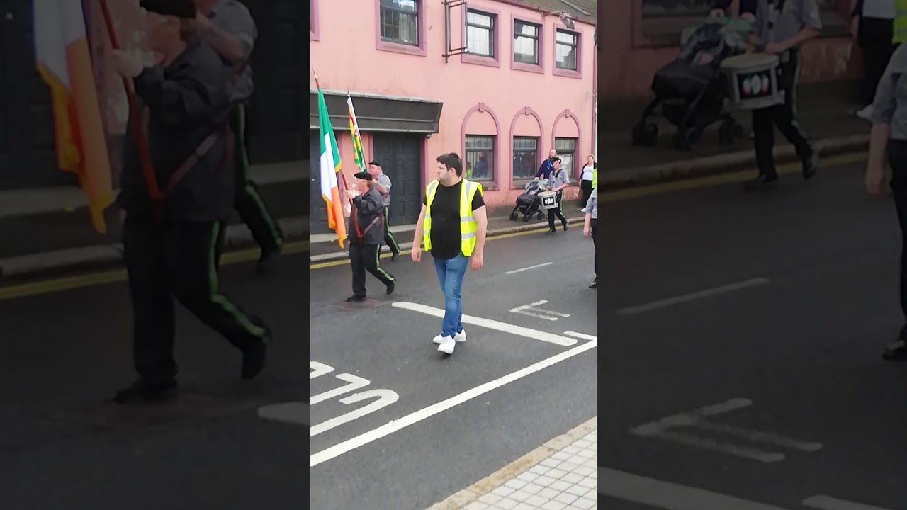 Republican band marching 15th August Kilkeel Co Down Ireland (2)