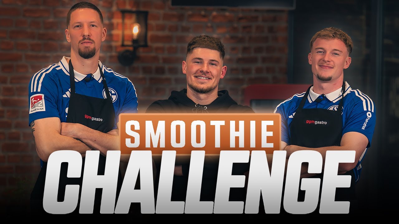 Schalke-04-Spieler Janik Bachmann & Derry Murkin stellen sich der Smoothie-Challenge! 🍓