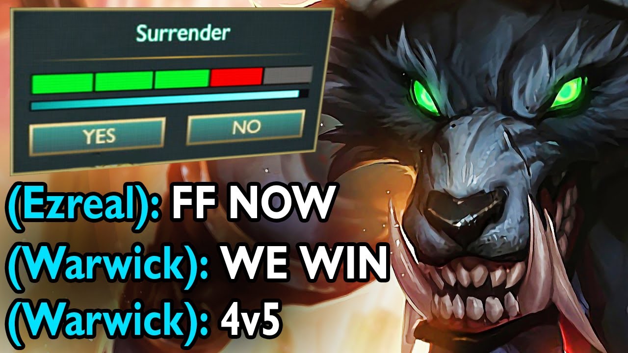 WARWICK IS SO STRONG THAT HE CAN 4v5 WIN