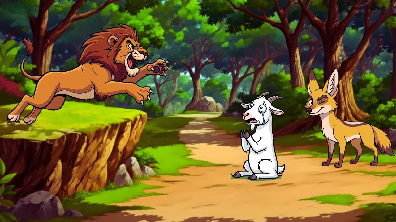 अक्ल ने हराई ताकत – चतुर बकरा की कहानी || चतुर बकरा और शीतल वन का शेर || Cartoon Kahaniyan  #story