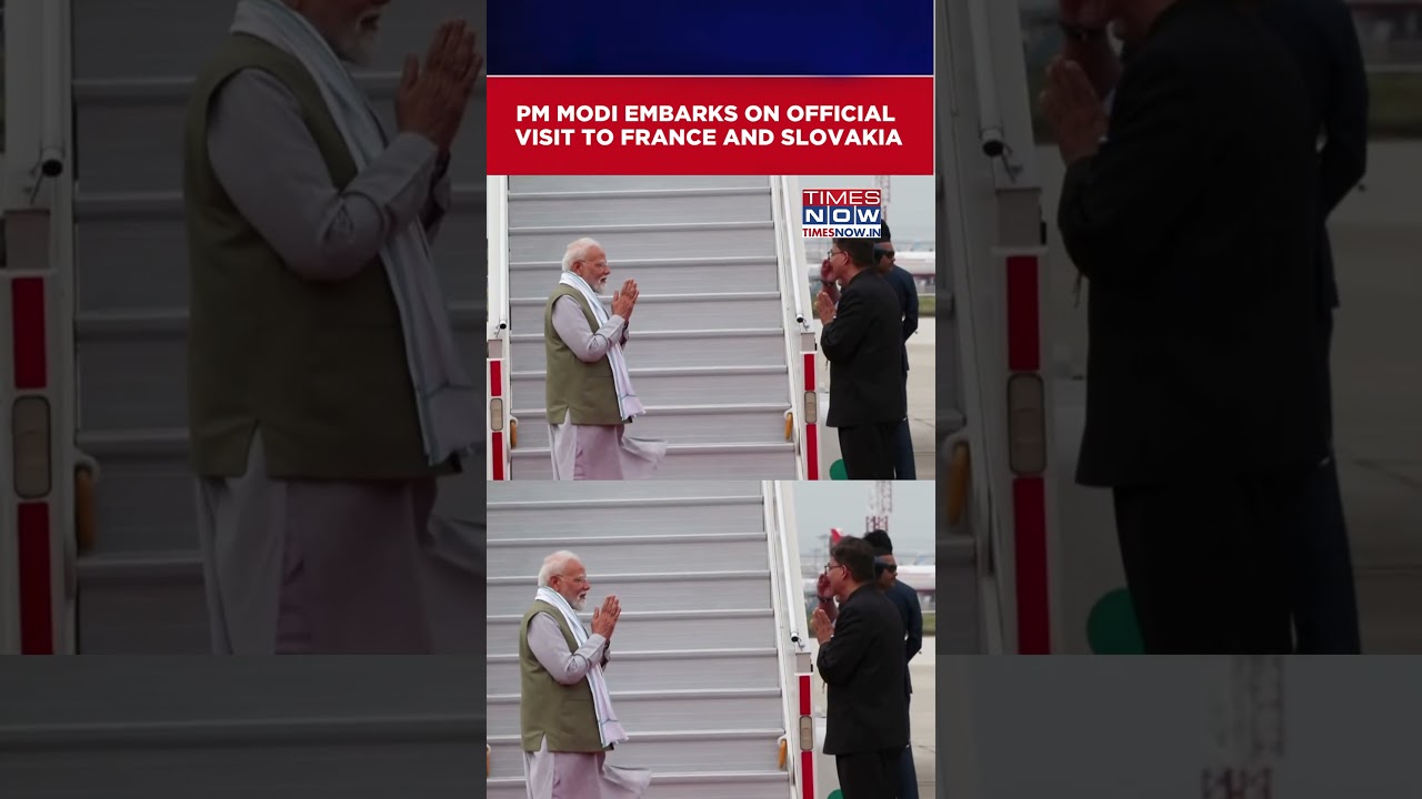 PM Narendra Modi Embarks On Week-Long Visit To France And Slovakia #shorts