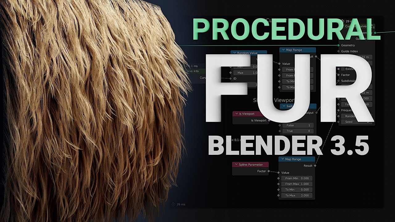 How to Make Procedural Fur in Blender Geometry Nodes