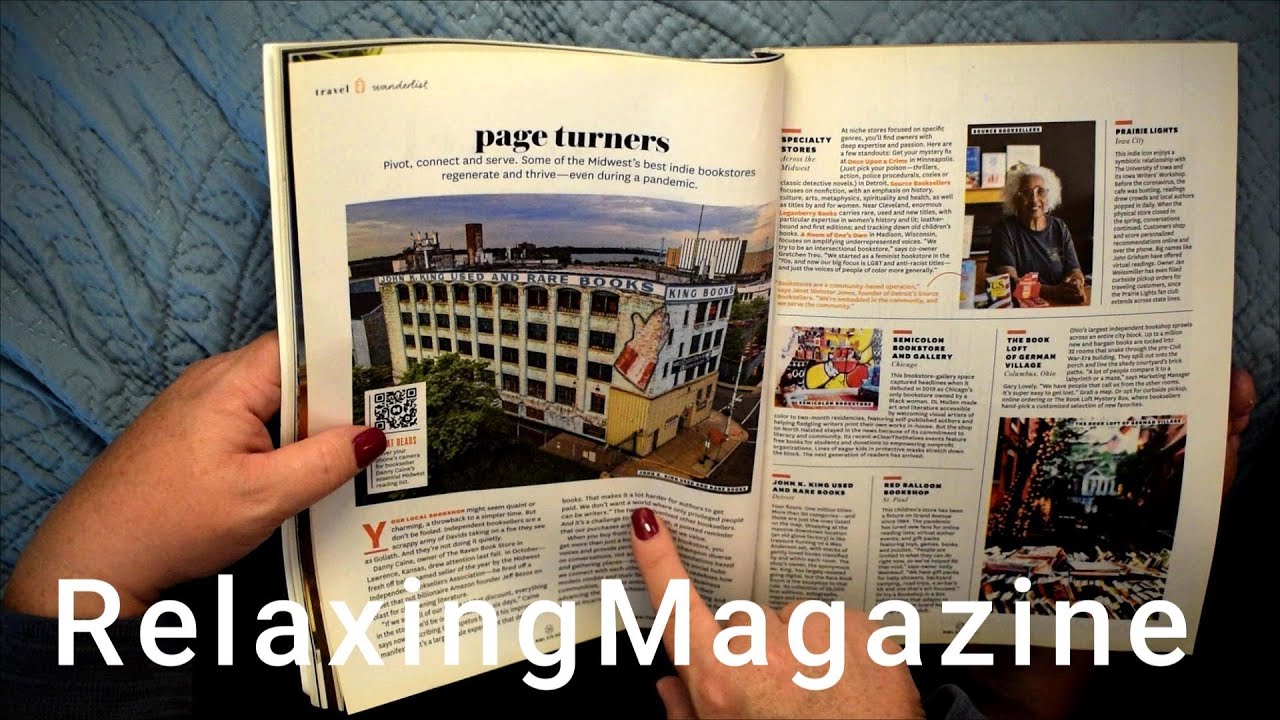 ASMR- Relaxing reading through a Midwest Living Magazine, page turning, soft spoken