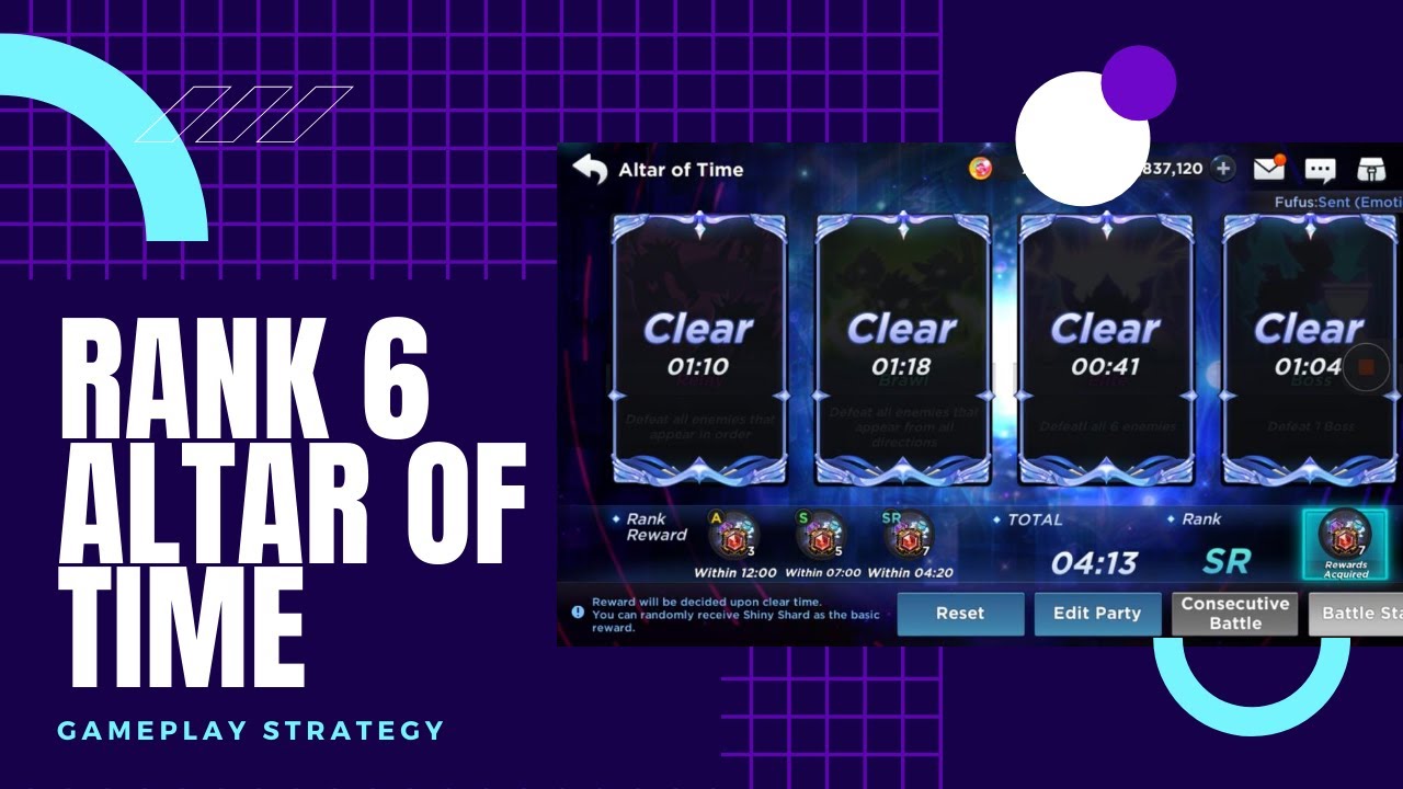 #3 [Rank 6] Altar of Time SR 4:13 | Grand Chase