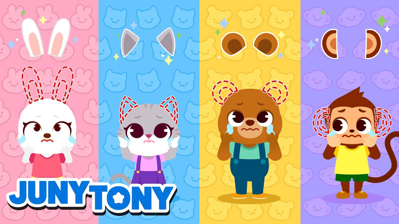 🐵🐸 Onde Est&atilde;o Minhas Orelhas? | M&uacute;sica Infantil de Animais | JunyTony em Portugu&ecirc;s