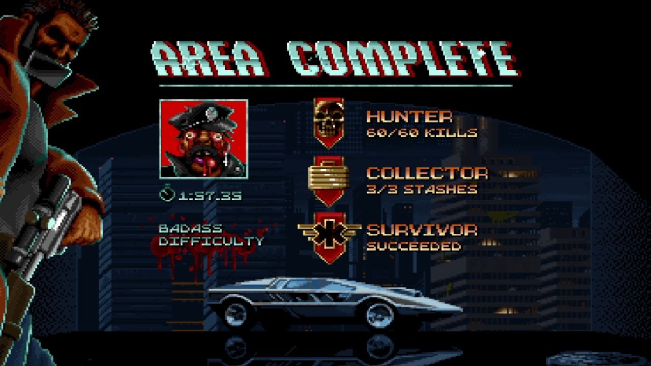 1-5 Troy Lawman 1:57.35 || Huntdown 100% Badass Speedruns