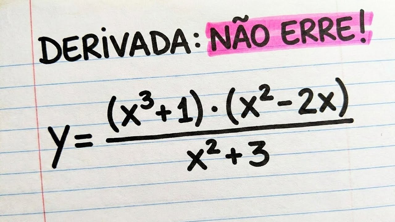 Derivada: Regra do Quociente Passo a Passo