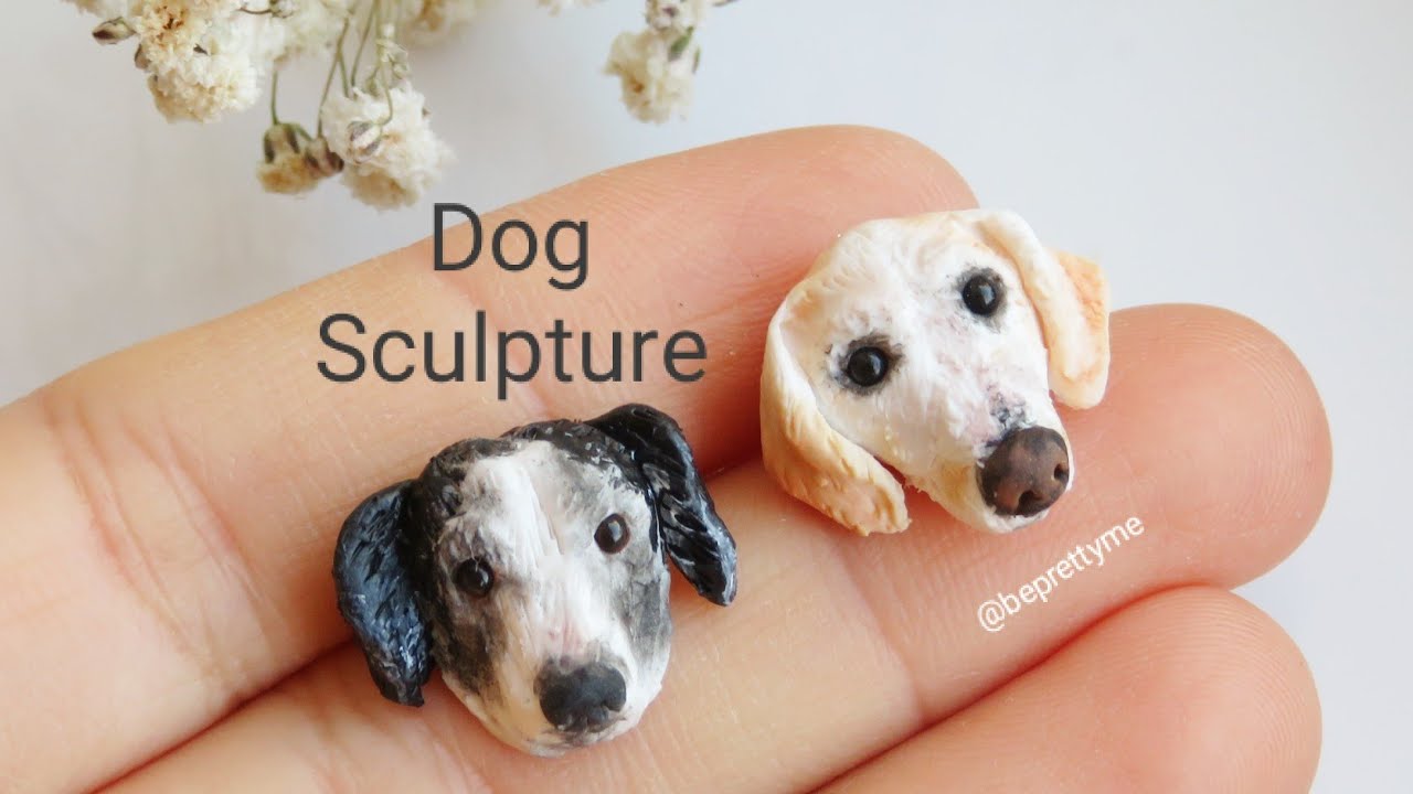 How to Sculpt a Dog Face from Polymer Clay @beprettyme. Level Intermediate