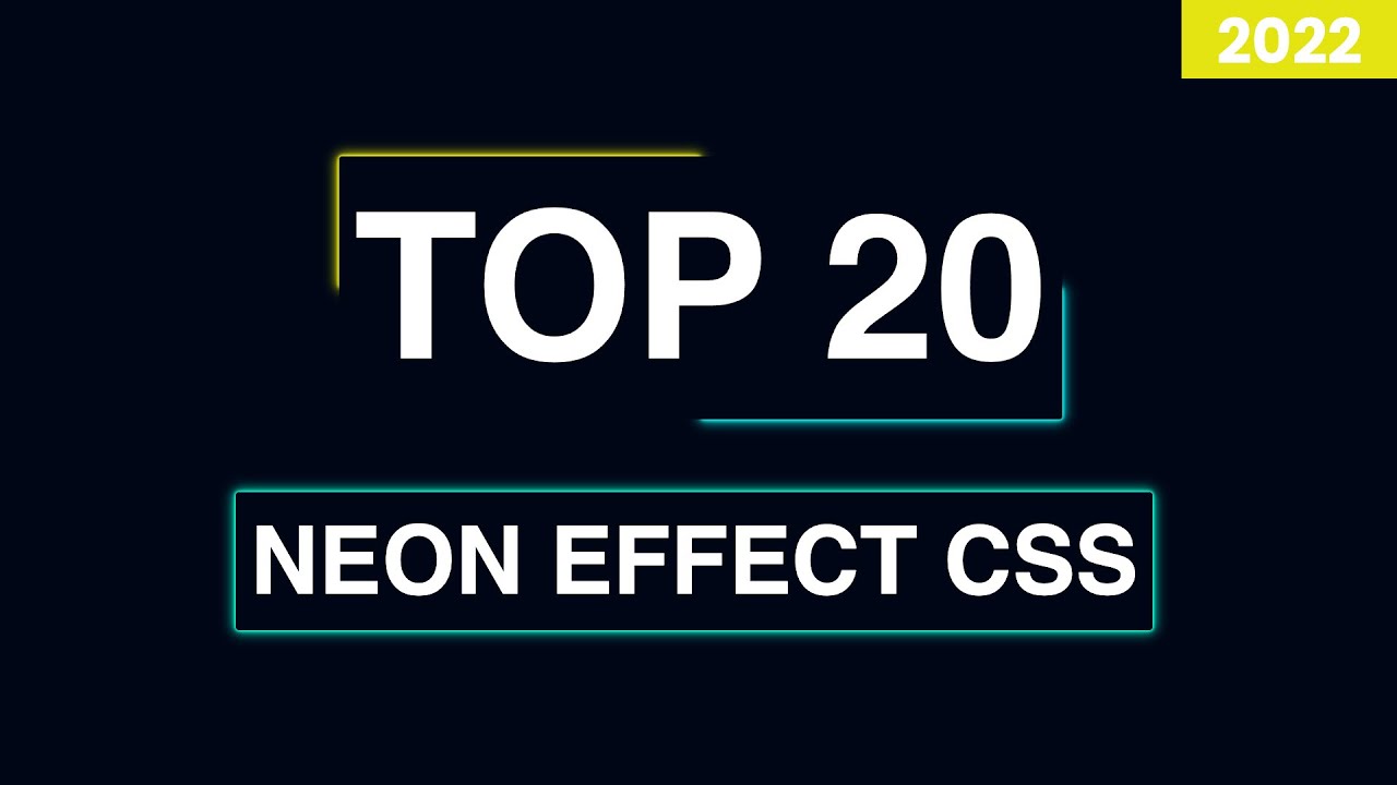 Top 20 NEON EFFECTS CSS | Efectos de Neón en CSS