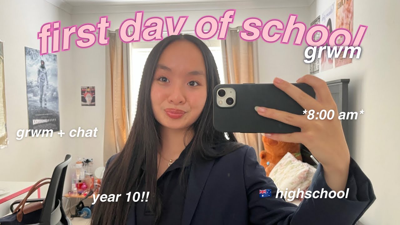 GRWM for the first day of school 🤍*year 10 edition*