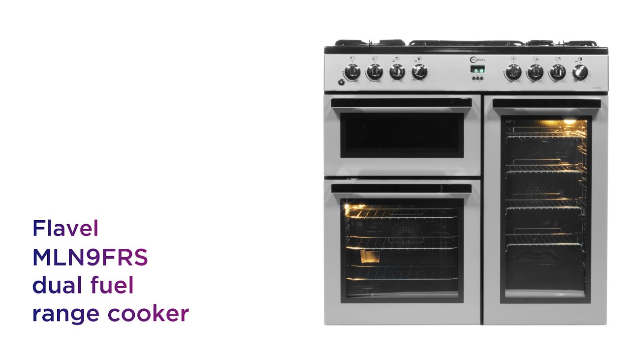 Flavel MLN9FRS 90 cm Dual Fuel Range Cooker - Silver & Black | Product Overview | Currys PC World
