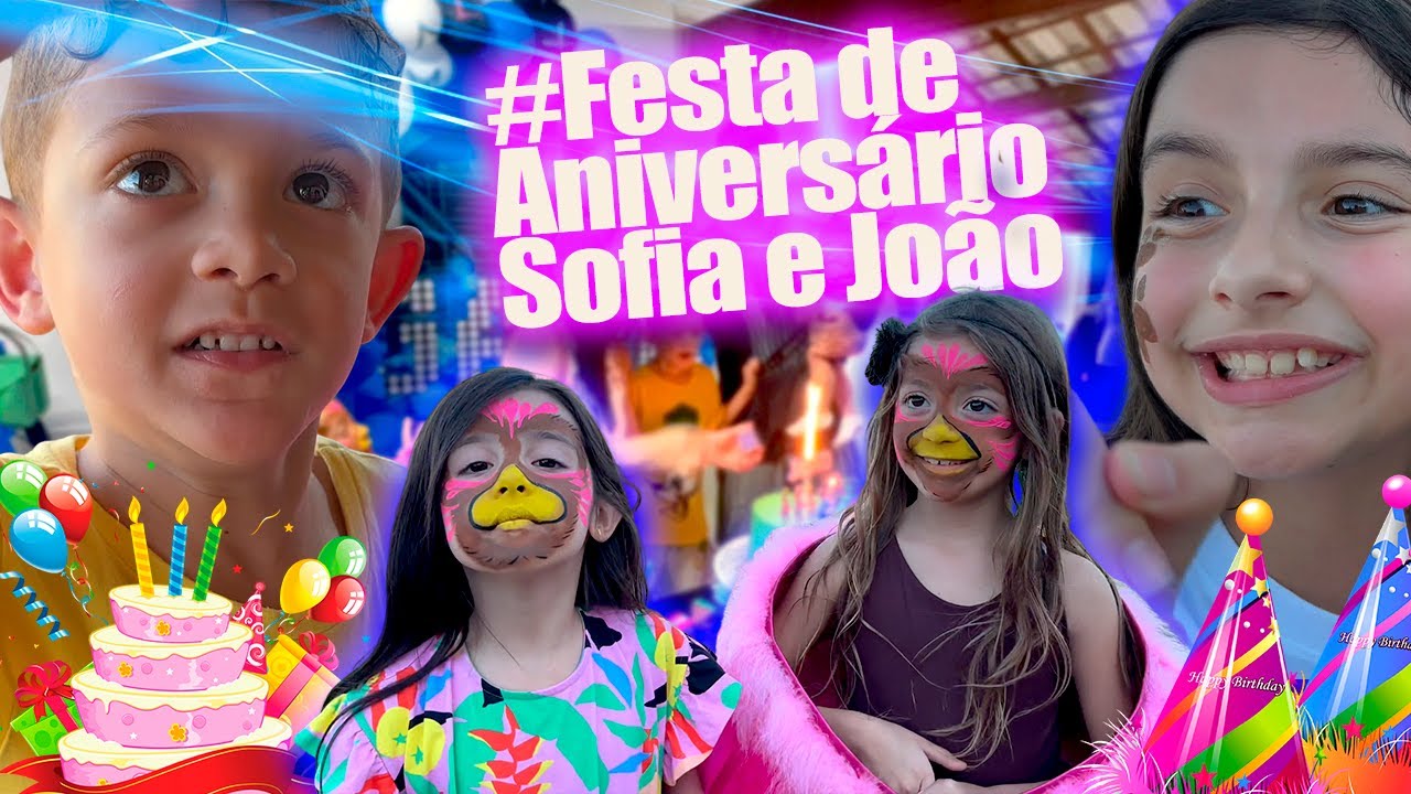 A festa de aniversário da Sofia e do joao na roça da Tia Dani