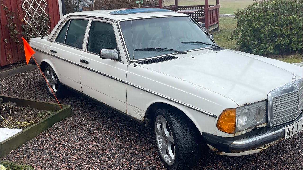 Köra in 240d i garaget, inte helt utan problem…. Men in ska den!