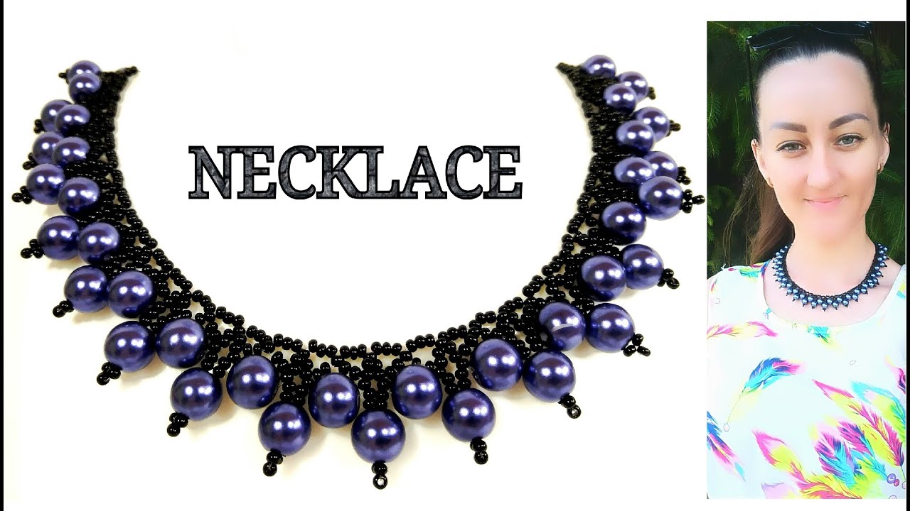 Колье из Бисера и Бусин Мастер Класс Beebeecraft / Necklace from Beads and Beads Master Class