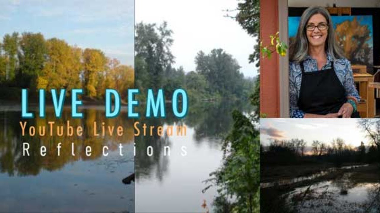 Free Pastel Live Stream Demonstration Water Reflections