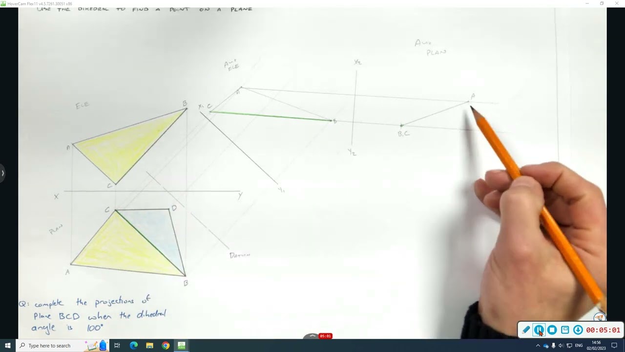 USE THE DIHEDRAL ANGLE TO FIND A POINT ON A PLANE