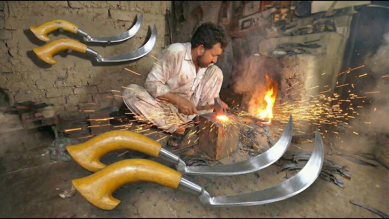Amazing Traditional Craftsmanship! Master Forges Perfect Sickle by Hand | No Machines Pure Skill