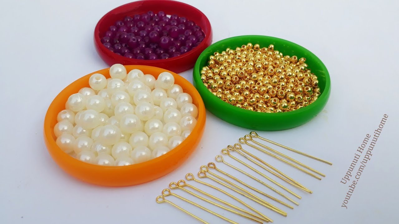 How To Make Beautiful Pearl Necklace At Home | DIY | Jewelry Making | Beaded necklace | uppunutihome