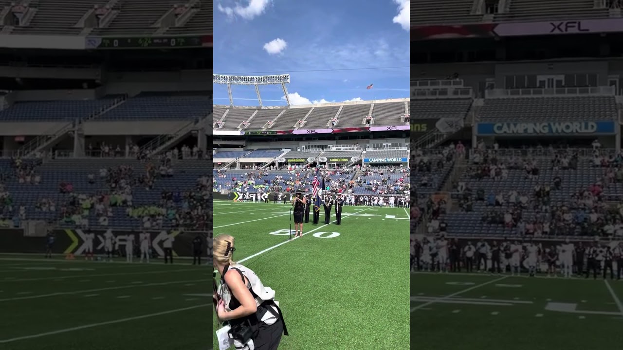 Naomi Joy 🎷✨🇺🇸 Star Spangled Banner for XFL Football Game Orlando Guardians Vs Dallas Renegades