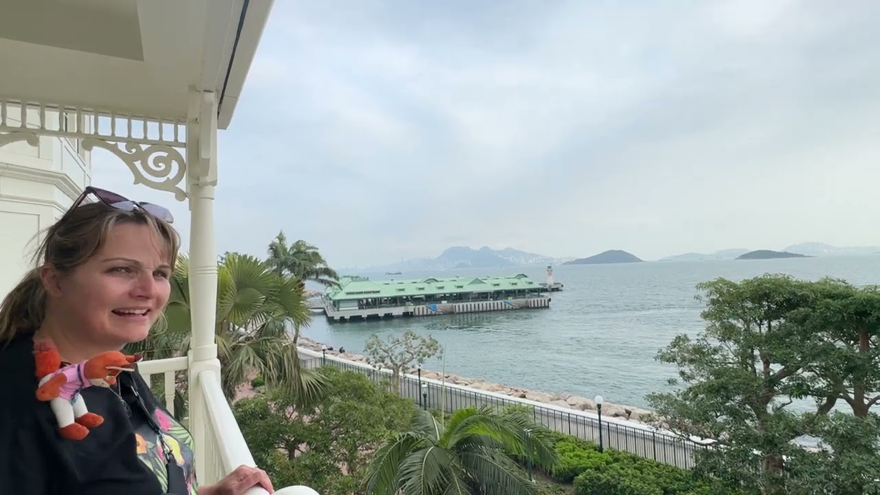 Our balcony hotel room at the Hong Kong Disneyland Hotel