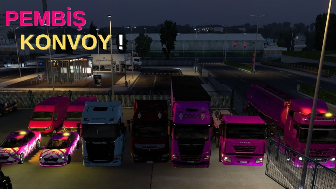 @justiceman54 ve @realutku55  ile pamuk şeker tadında PEMBİŞ KONVOY | Euro Truck Simulator 2 MP
