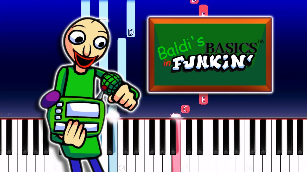 Baldi's Basics in Funkin' - !Basics - Friday Night Funkin (Piano Tutorial)