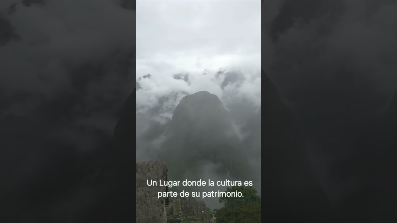 Machu Picchu cubierto de neblina  