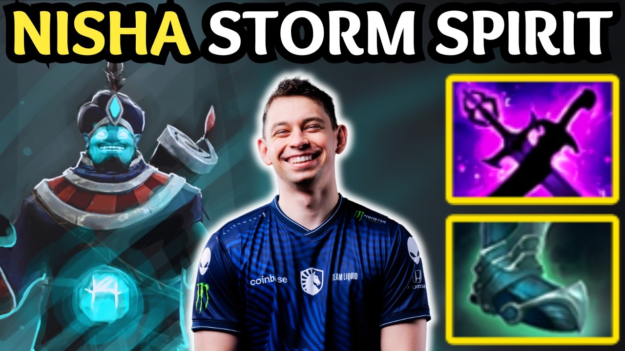 🔥 16000 MMR NISHA STORM SPIRIT Mid 0 Death vs Team Spirit 🔥 Dota 2 Gameplay