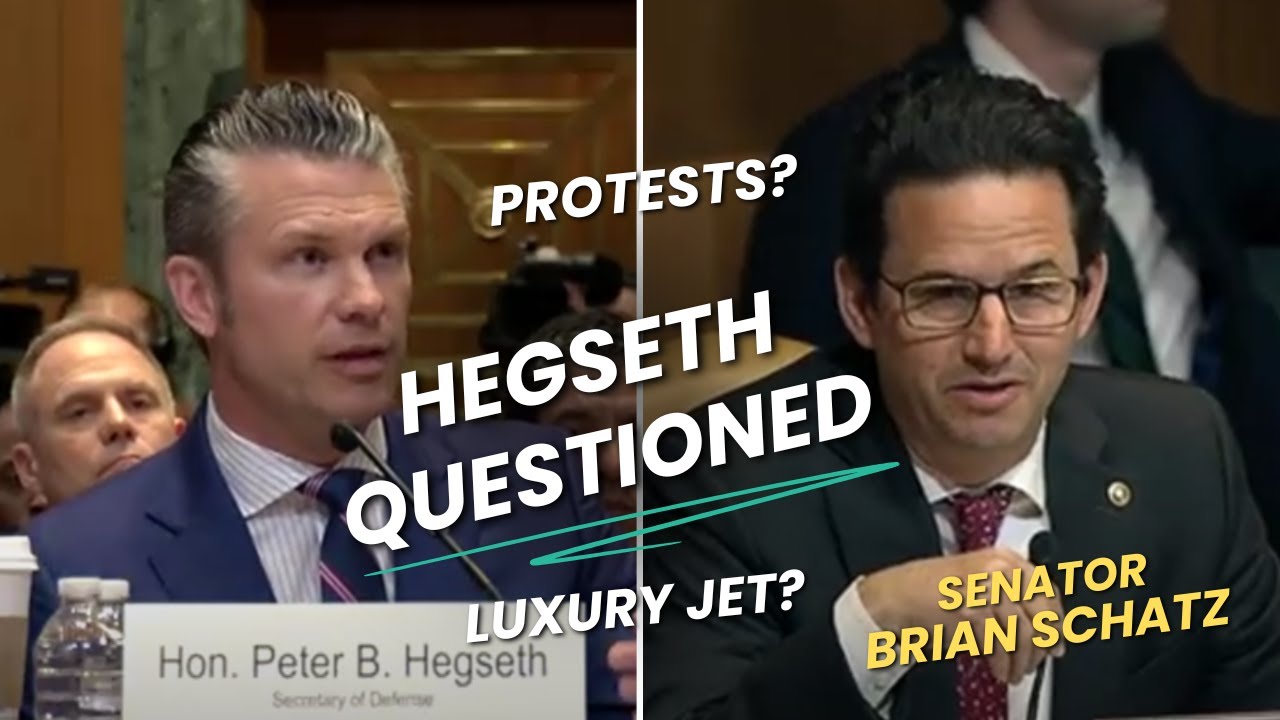 Schatz Presses Hegseth, Defense Leaders On Use Of Military Against Protesters, Luxury Plane Gift