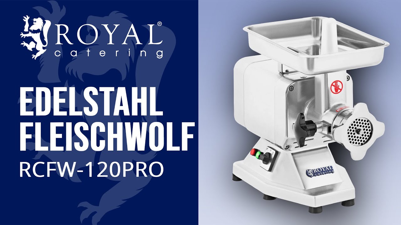 Edelstahl Fleischwolf RCFW-120PRO | Royal Catering | Produktvorstellung