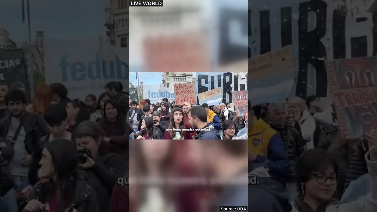 Argentina Erupts: Students Clash With Police Over Milei Cuts #Shorts
