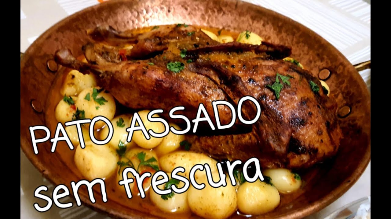 PATO ASSADO F&Aacute;CIL E SEM FRESCURAS (Tempero bem explicado com um toque de laranja e cacha&ccedil;a)