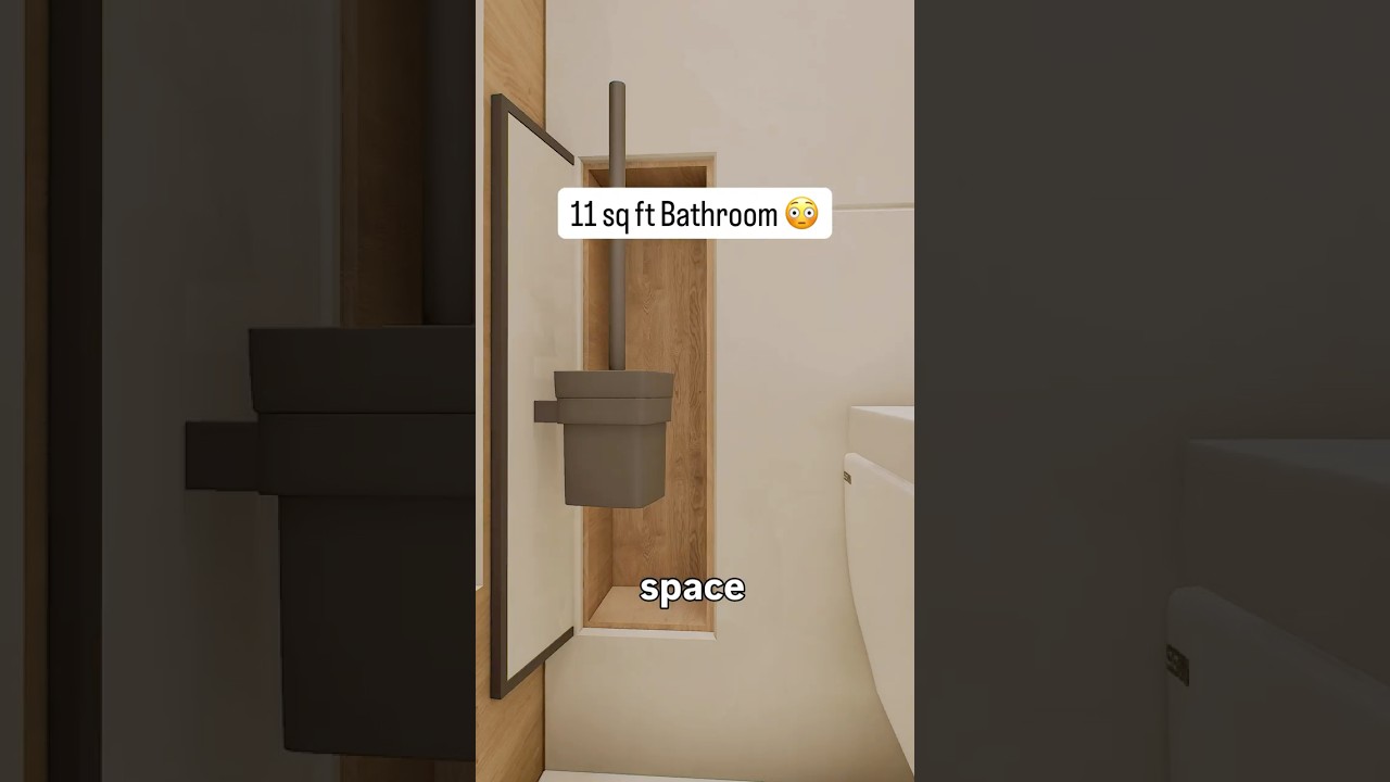 This 11 sq ft Bathroom Has Everything 😳 #Shorts