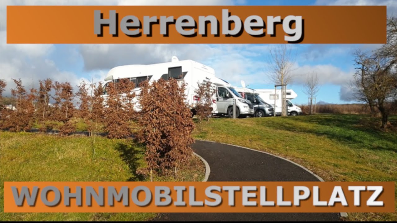 Wohnmobilstellplatz Herrenberg. Stadt in Baden-Württemberg. Nähe der A81.