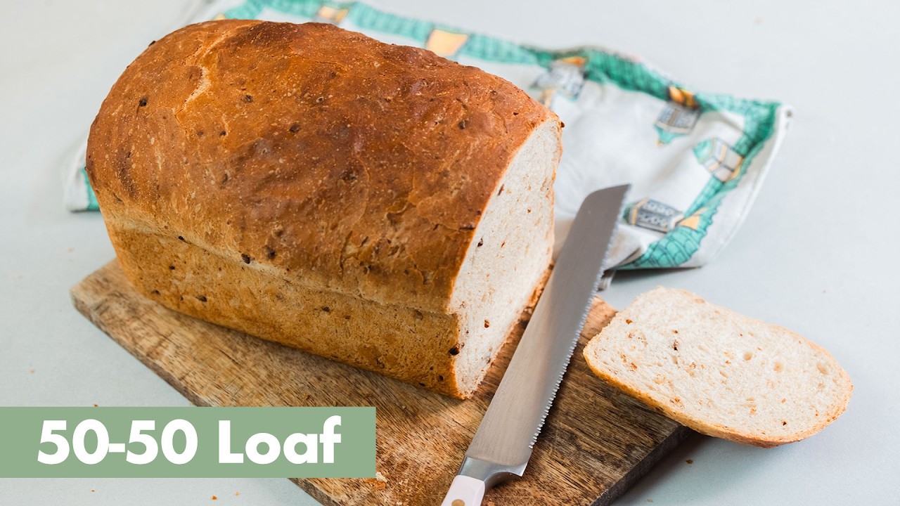 HOW TO MAKE AN EASY ADDITIVE FREE 50/50 LOAF AT HOME! #bread
