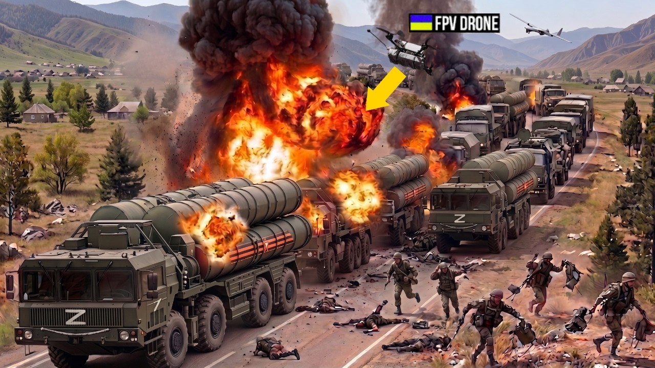 Massive Russian S-400 Convoy Heading To Crimea Was Caught by Ukrainian Drones &mdash; Then THIS Happened..