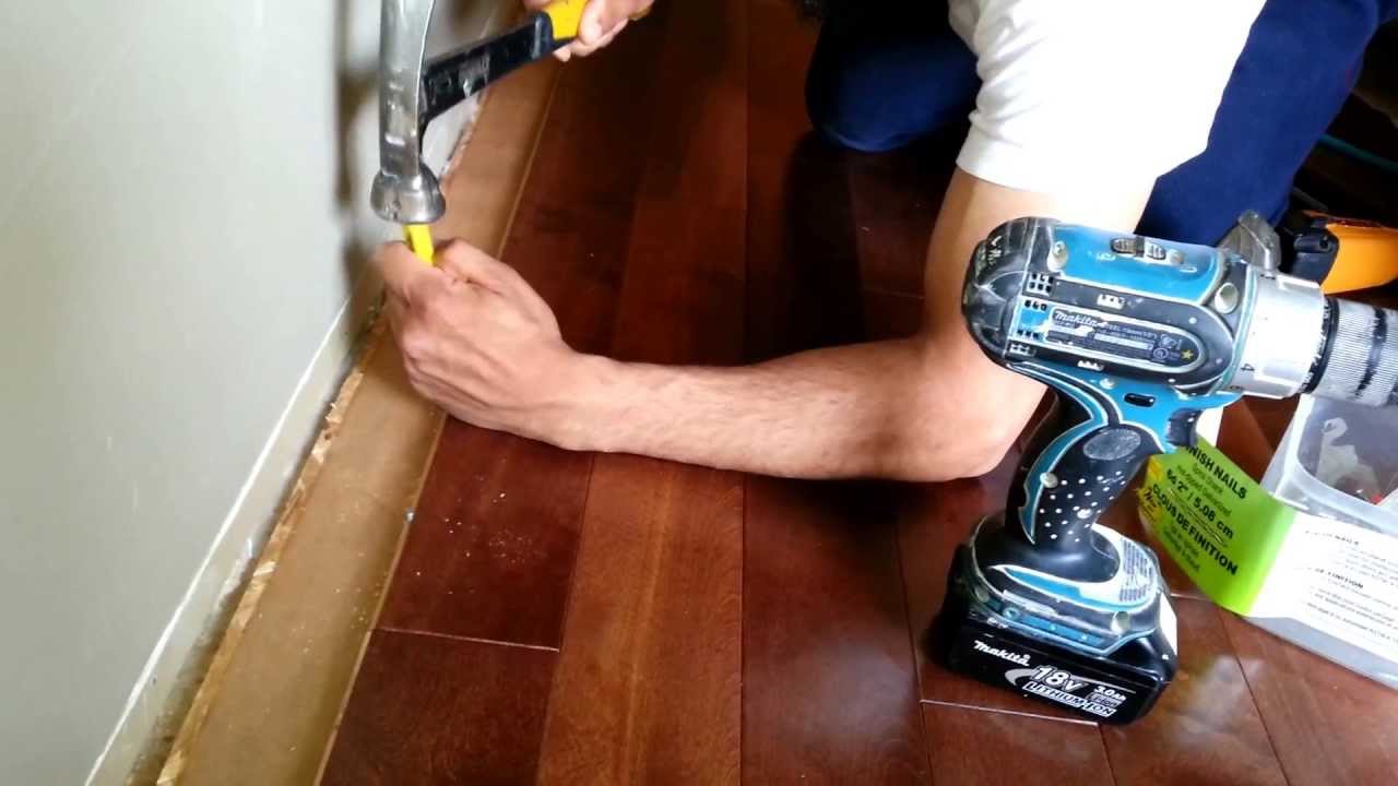 A quick tip on installing hardwood flooring when you get close to the wall