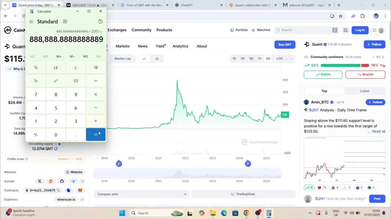 JUST GET 10 QNT THIS IS HOW MUCH YOU WILL MAKE { REALISTIC PRICE PREDICTION}