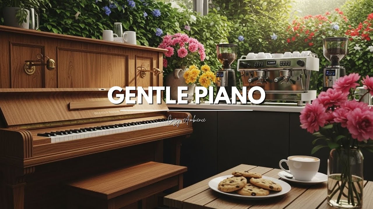 Gentle Piano Café Jazz ☕ Calm Background Music – Relaxing for Study, Work, Focus