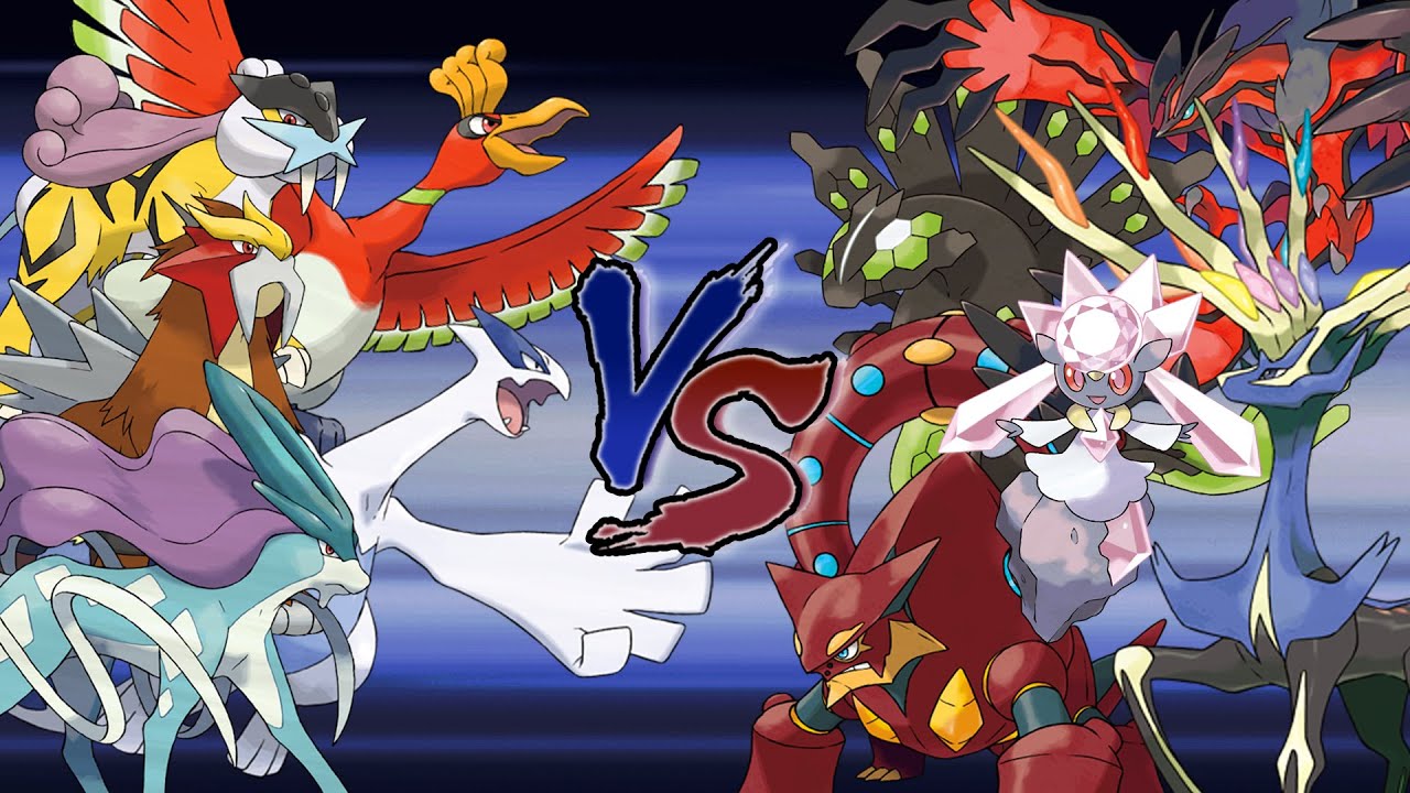 Pokemon Battle Of Legends: Johto Legendaries Vs Kalos Legendaries