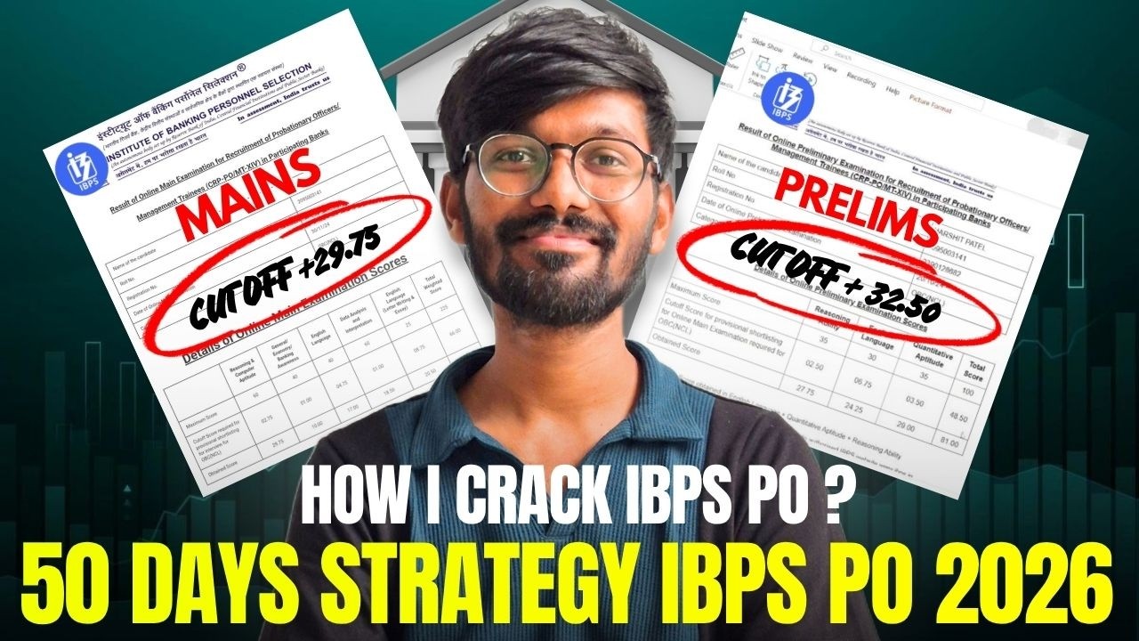 50 Days to IBPS PO - My +30 Mark Scorecard & Strategy 🚀